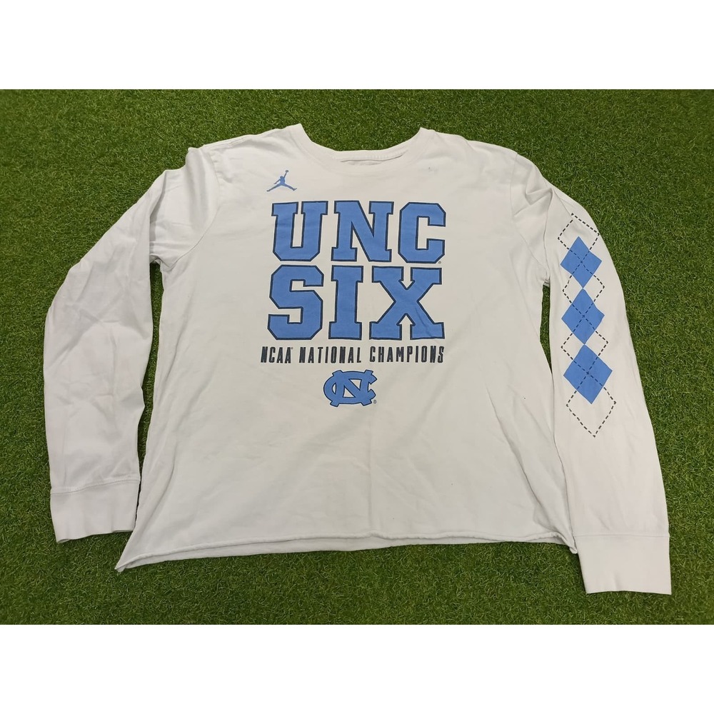 North Carolina Tar Heels‎ Long Sleeve Shirt Mens Large White Nike Air Jordan